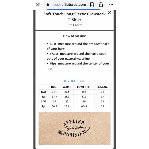 Majestic Paris Shirt Heathered Gray S LS Crew Neck Soft Touch Casual Streetwear - Picture 5 of 5